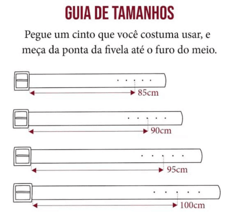 Guia de tamanho — Cinto Astro