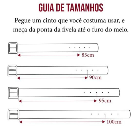 Guia de tamanho — Cinto Astro